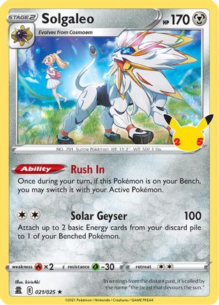 Solgaleo (CEL-021) (Holofoil)
