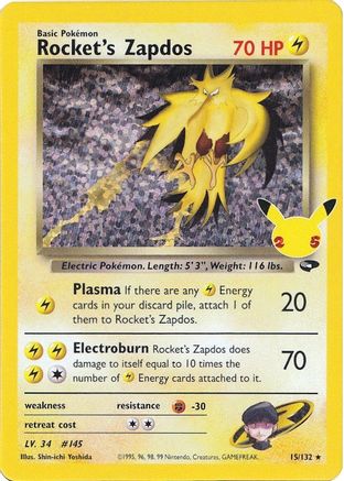Rocket's Zapdos (CCC-015) (Holofoil)