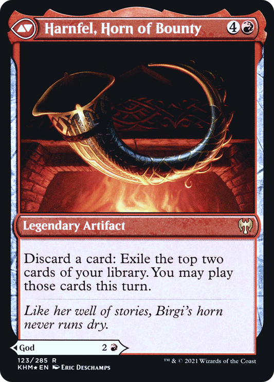 Birgi, God of Storytelling // Harnfel, Horn of Bounty (PRE-123S) (Foil)