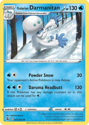 Galarian Darmanitan (FST-072) (Reverse Holofoil)