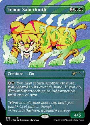 Temur Sabertooth (Foil Etched) (SLD-308) (Foil)