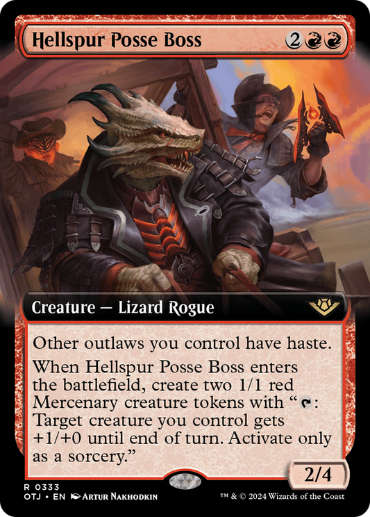Hellspur Posse Boss (OTJ-333) (Extended Art) (Foil)