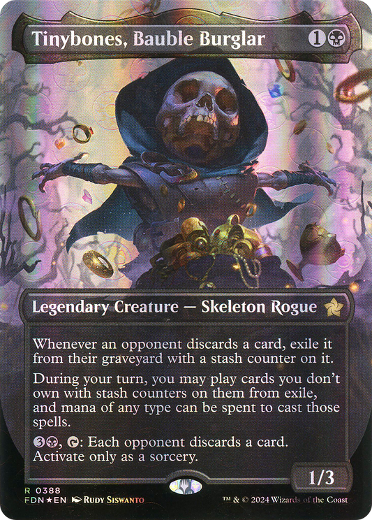 Tinybones, Bauble Burglar (FDN-388) (Borderless) (Mana Foil)