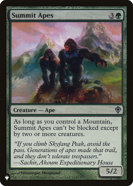 Summit Apes (LIST-WWK-114)