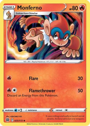 Monferno (BRS-025) (Reverse Holofoil)