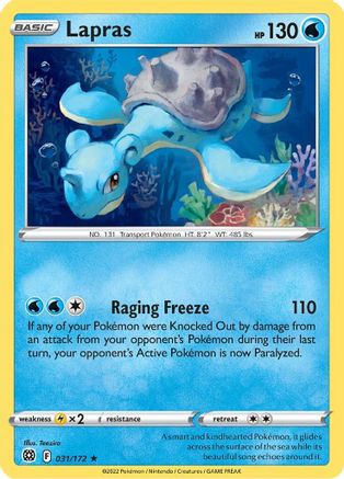 Lapras (BRS-031) (Reverse Holofoil)