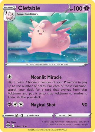 Clefable (BRS-054) (Reverse Holofoil)