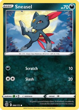 Sneasel (BRS-086) (Reverse Holofoil)