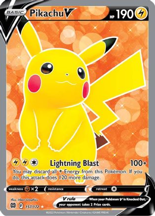 Pikachu V (Full Art) (BRS-157) (Holofoil)