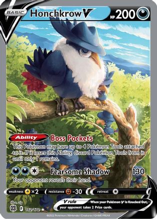 Honchkrow V (Alternate Full Art) (BRS-162) (Holofoil)