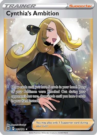 Cynthia's Ambition (Full Art) (BRS-169) (Holofoil)