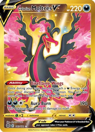 Galarian Moltres V (Secret) (BRS-183) (Holofoil)