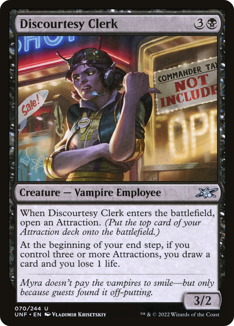 Discourtesy Clerk (UNF-070) (Foil)
