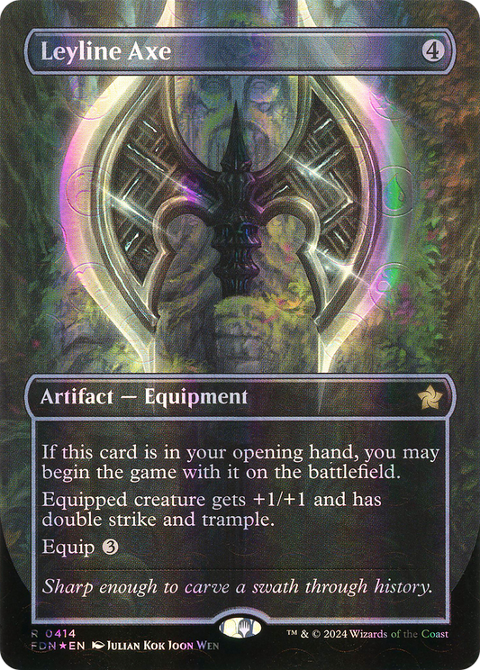 Leyline Axe (FDN-414) (Borderless) (Mana Foil)