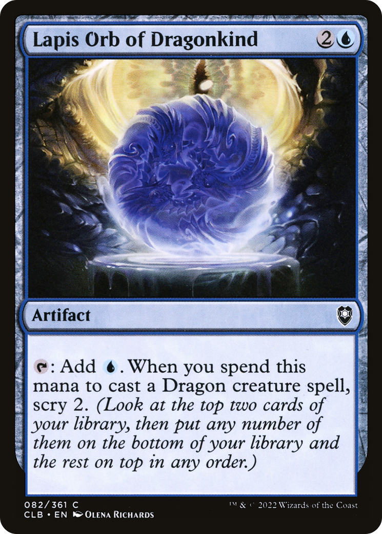 Lapis Orb of Dragonkind (CLB-082) (Foil)