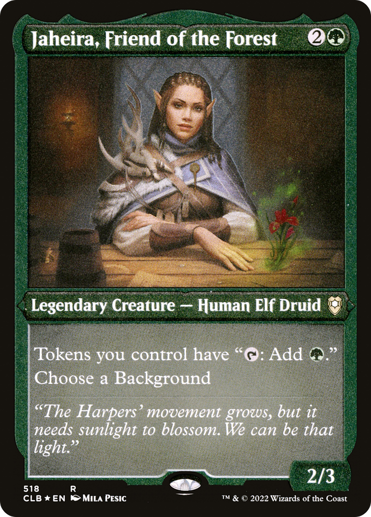 Jaheira, Friend of the Forest (CLB-518) (Etched Foil)