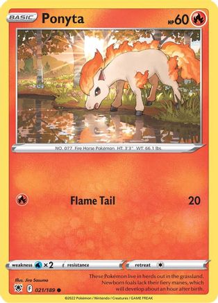 Ponyta (ASR-021) (Reverse Holofoil)