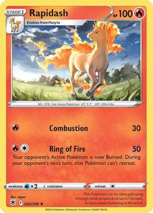 Rapidash (ASR-022) (Reverse Holofoil)