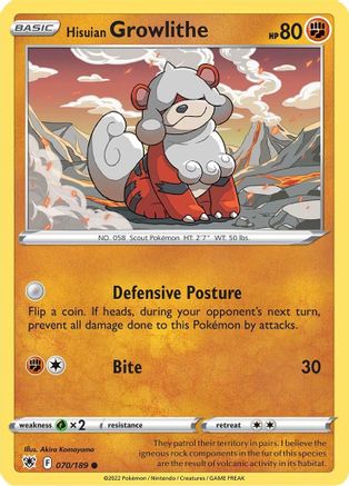 Hisuian Growlithe (ASR-070)