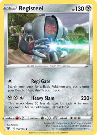 Registeel (ASR-108) (Reverse Holofoil)