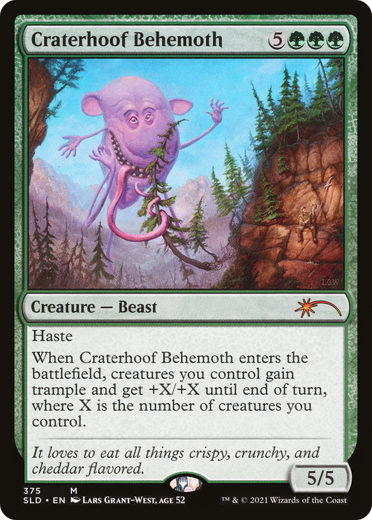 Craterhoof Behemoth (SLD-375) (Foil)