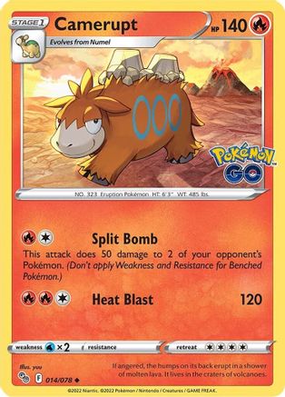 Camerupt (PGO-014) (Reverse Holofoil)