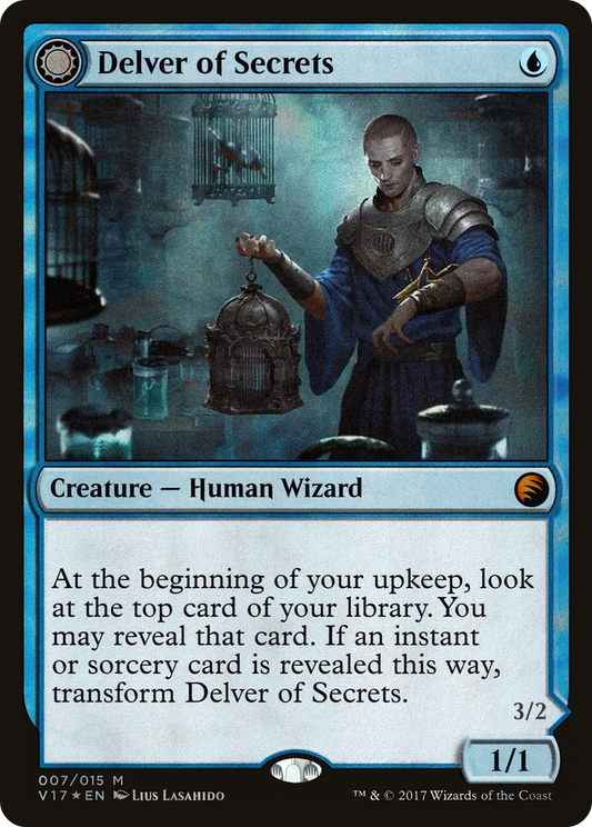 Delver of Secrets // Insectile Aberration (V17-007) (Foil)