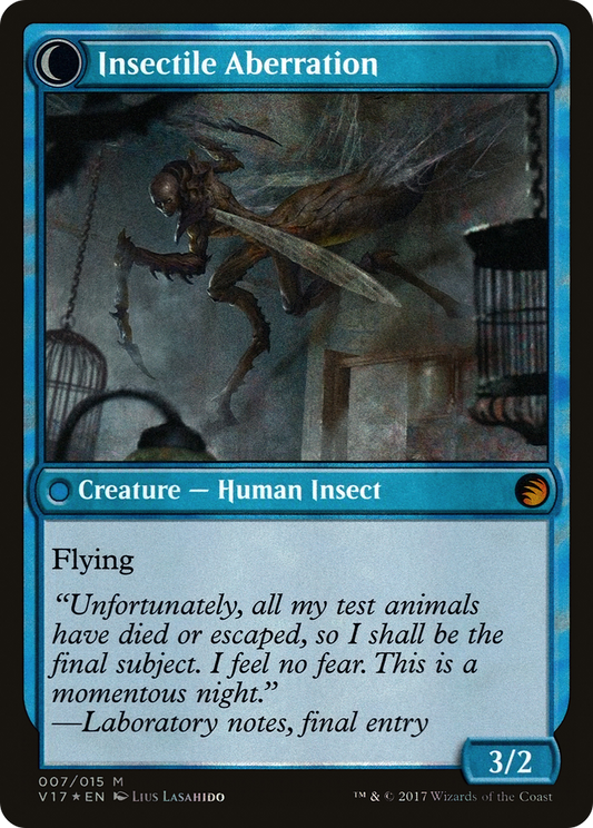 Delver of Secrets // Insectile Aberration (V17-007) (Foil)