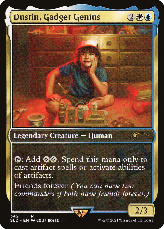 Dustin, Gadget Genius / Hargilde, Kindly Runechanter (SLD-342) (Foil)