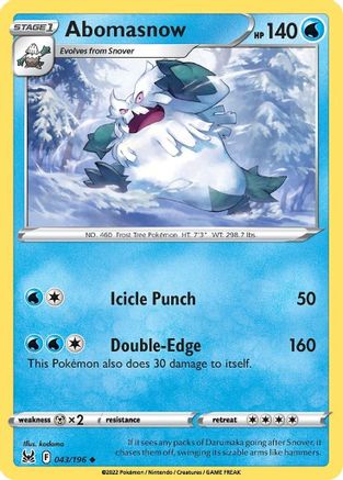 Abomasnow (LOR-043) (Reverse Holofoil)