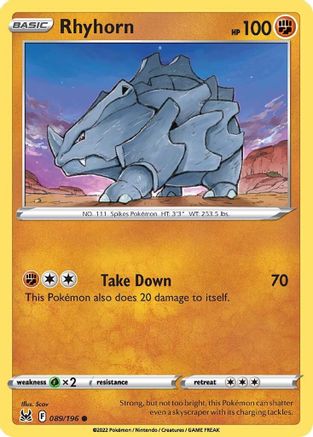 Rhyhorn (LOR-089) (Reverse Holofoil)