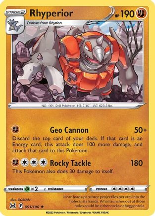 Rhyperior (LOR-091) (Reverse Holofoil)