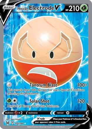 Hisuian Electrode V (Full Art) (LOR-172) (Holofoil)