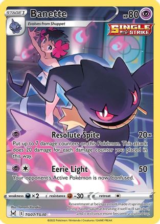 Banette (LOR: TG-TG07) (Holofoil)