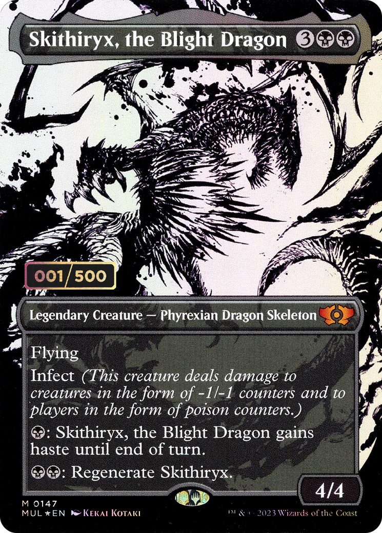 Skithiryx, the Blight Dragon (MUL-147Z) (Showcase) (Borderless) (Foil) (Serialized)
