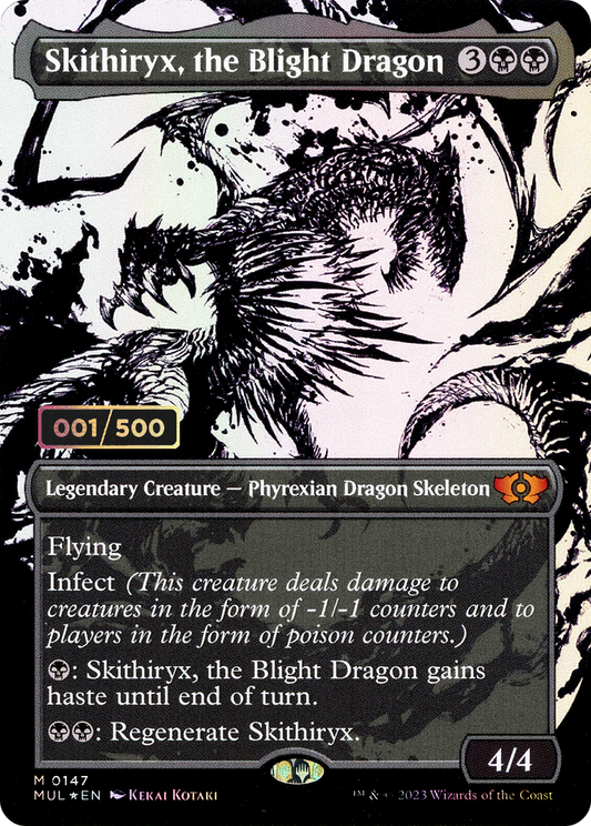 Skithiryx, the Blight Dragon (MUL-147Z) (Showcase) (Borderless) (Foil) (Serialized)