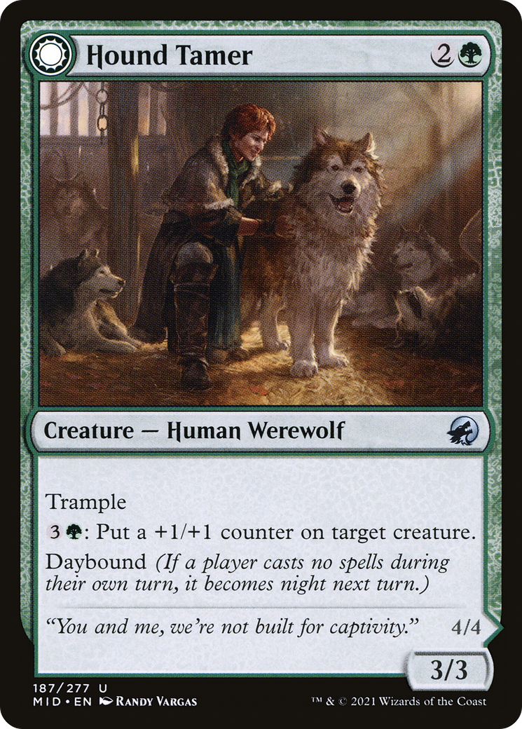 Hound Tamer // Untamed Pup (MID-187) (Foil)