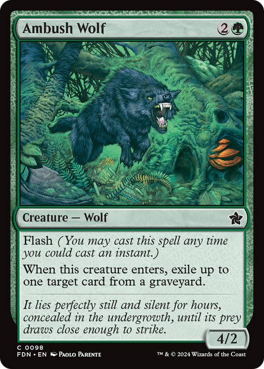 Ambush Wolf (FDN-098) (Foil)