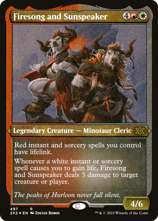 Firesong and Sunspeaker (2X2-497) (Etched Foil)