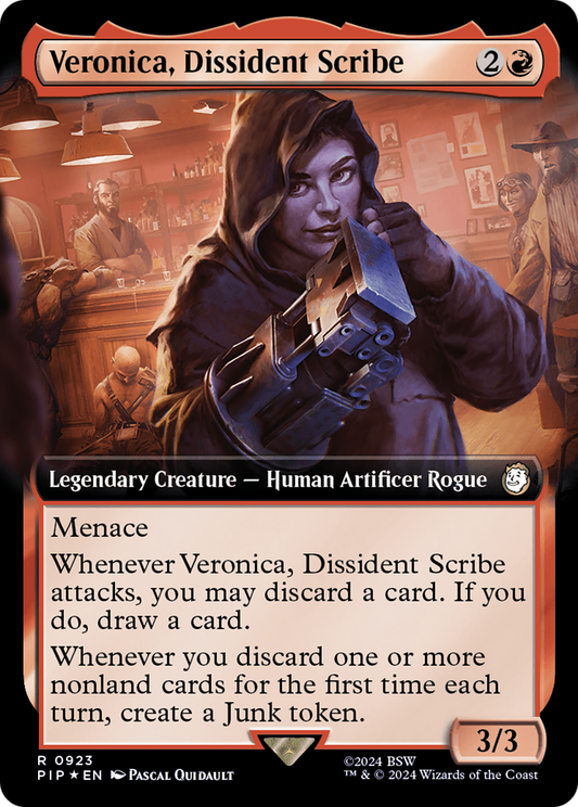 Veronica, Dissident Scribe (PIP-923) (Extended Art) (Surge Foil)