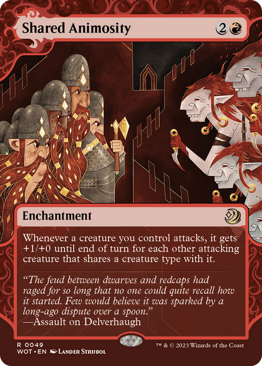 Shared Animosity (WOT-049) (Showcase) (Borderless) (Foil)