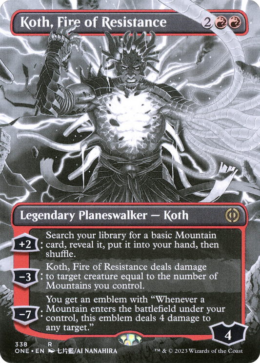 Koth, Fire of Resistance (ONE-338) (Showcase) (Borderless)