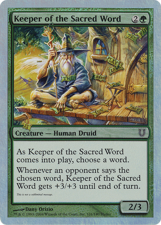 Keeper of the Sacred Word (UNH-101★) (Foil)