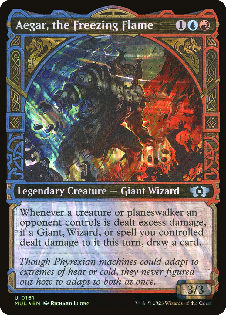 Aegar, the Freezing Flame (MUL-161) (Showcase) (Halo Foil)