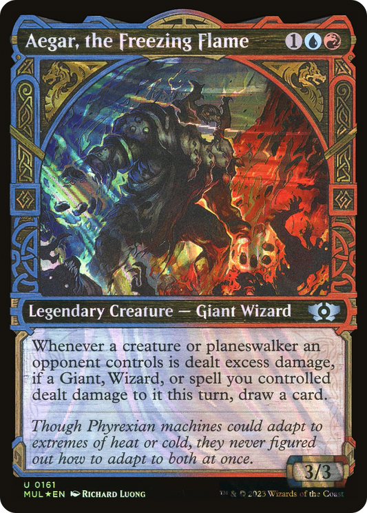 Aegar, the Freezing Flame (MUL-161) (Showcase) (Halo Foil)