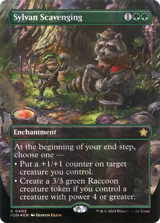 Sylvan Scavenging (FDN-403) (Borderless) (Mana Foil)