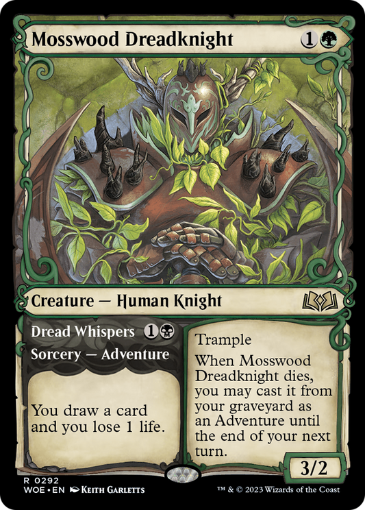 Mosswood Dreadknight // Dread Whispers (WOE-292) (Showcase) (Foil)