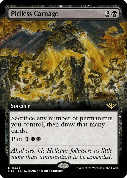 Pitiless Carnage (OTJ-326) (Extended Art) (Foil)