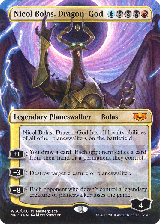 Nicol Bolas, Dragon-God (MED3-WS6) (Borderless) (Foil)