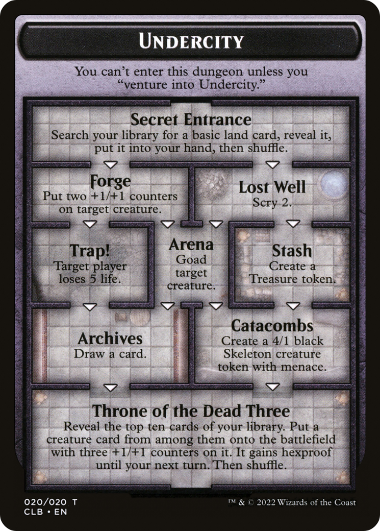 Undercity // The Initiative Double-Sided Token (TCLB-020) (Foil)